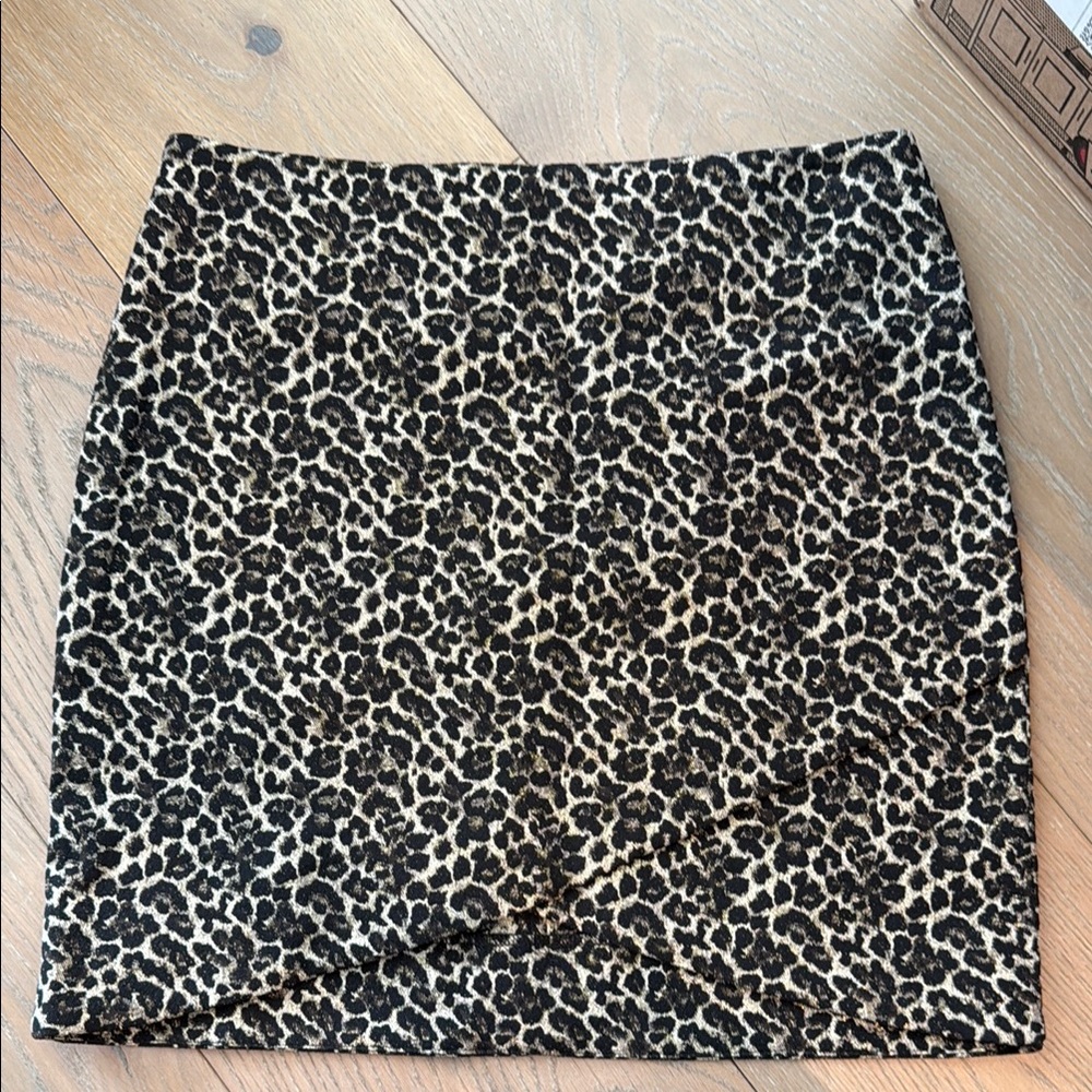 Sezane Leopard Print Mini Skirt